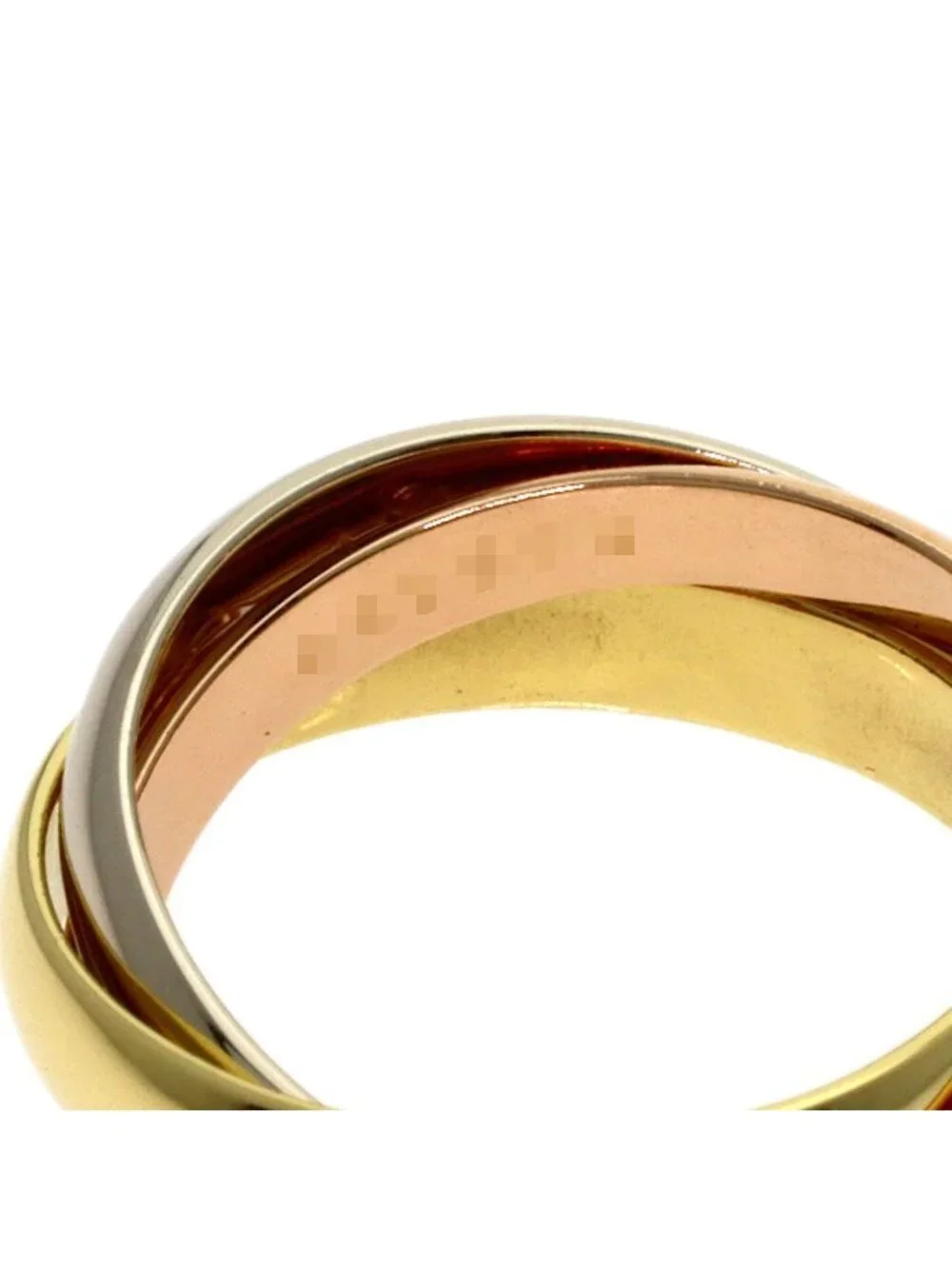 Cartier Trinity 51 Ring 18k Yellow Gold 18k White Pink